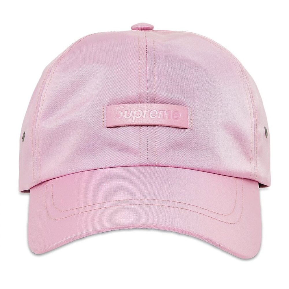 Supreme SS23 Leather Patch 6-Panel Cap Dusty Pink
